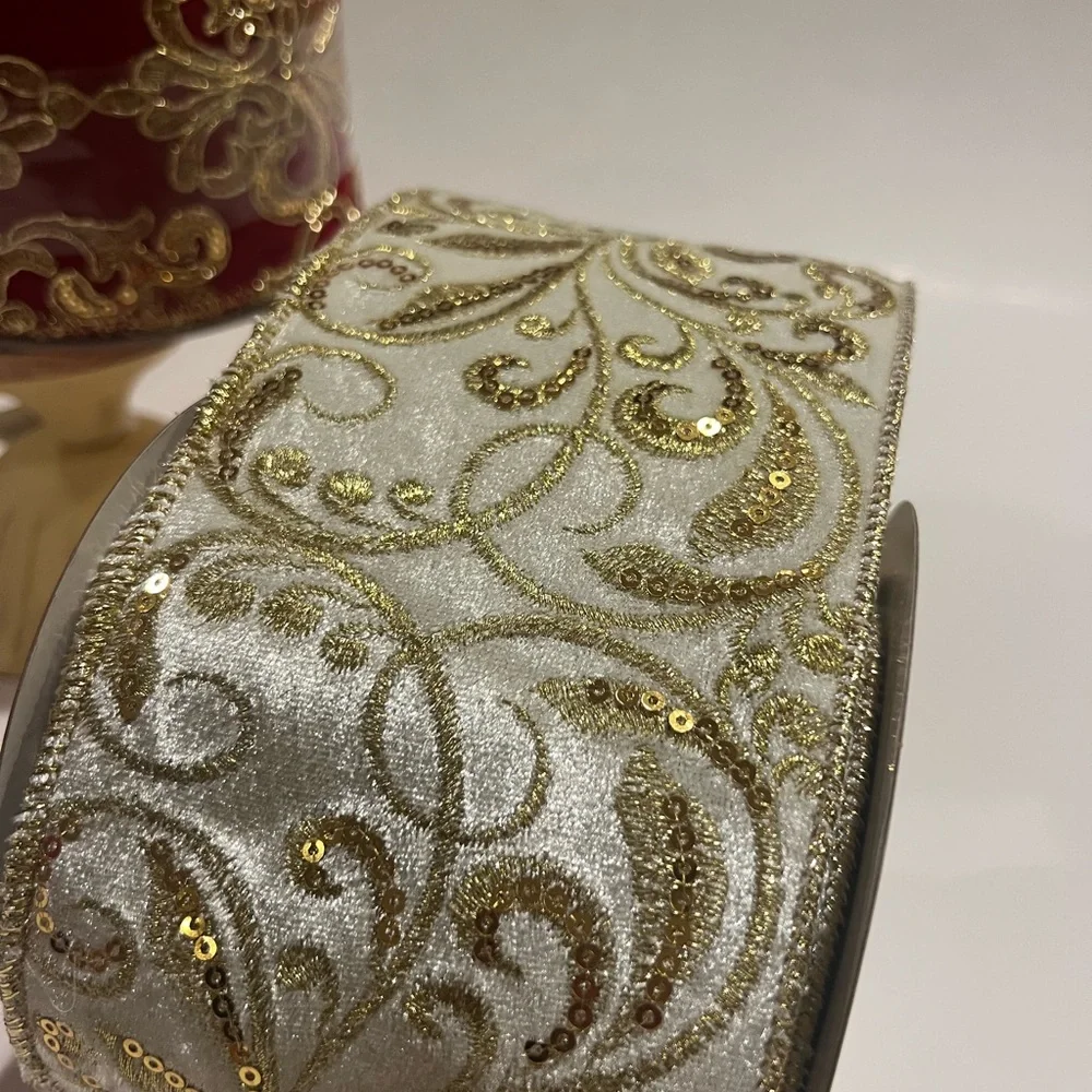 🆕 Mark Roberts /Katherine's Collection /Mackenzie Childs?? Christmas Gold Ribbon